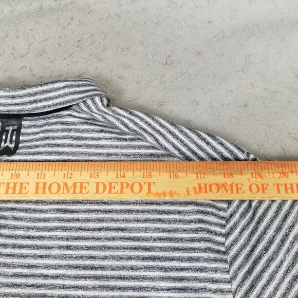 Nike Dri-FIT Polo Shirt Mens Medium Gray Striped Golf Tiger Woods AdventHealth - Picture 9 of 13